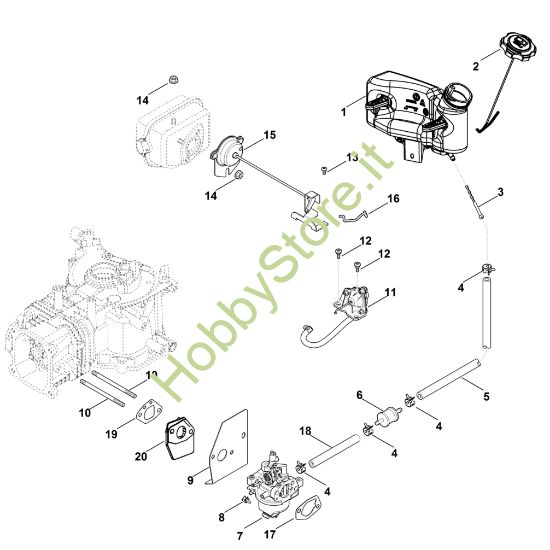 Picture of G - Carburatore, condotto carburante XT-800 (XT800-0032)